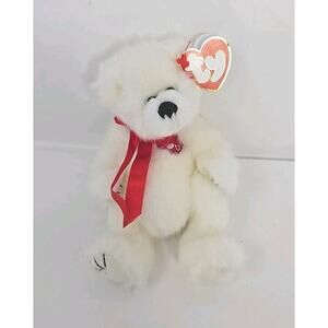 1993 Ty Beanie Baby "Amor'e" Retired Fully Jointed White Bear BB30